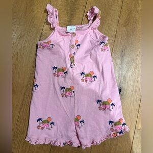 Zara Pink island Print Romper